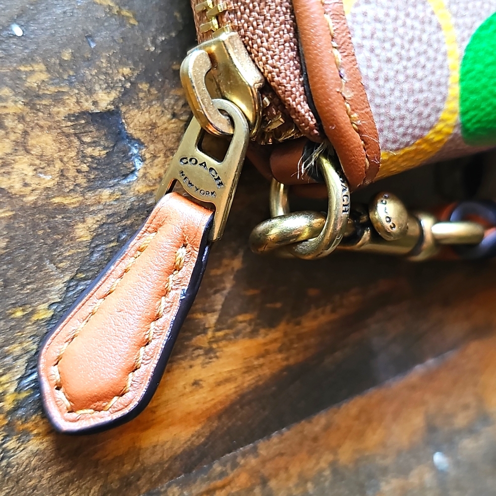 Coach Continental Wallet In Rainbow Signature Canvas Pride Edition - Picture 3 of 11